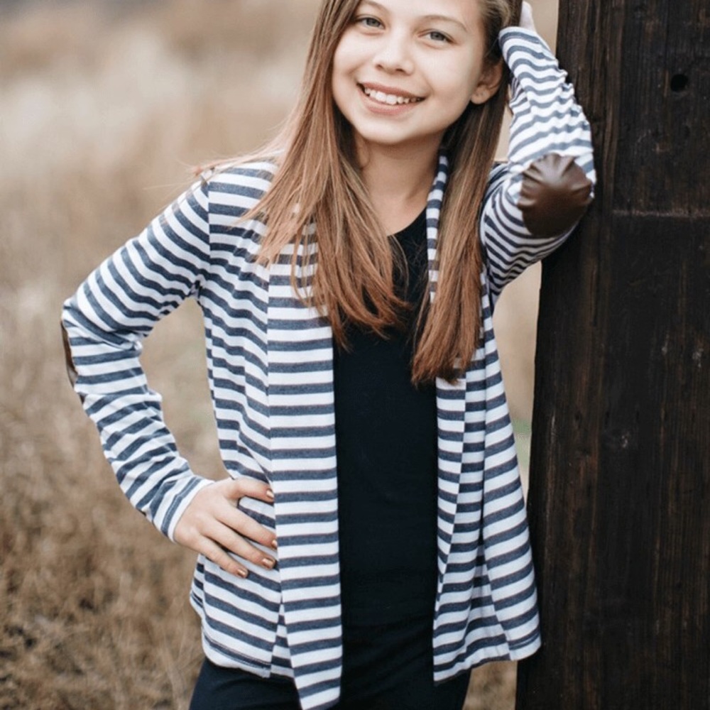 🌸Girls boutique Striped Cardigan